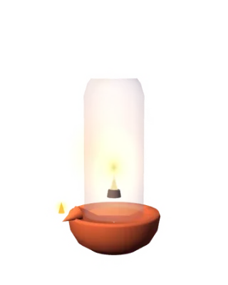Clayflame, a clay diya lamp